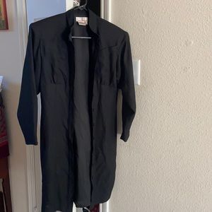 Vibes Black Button Down Dress